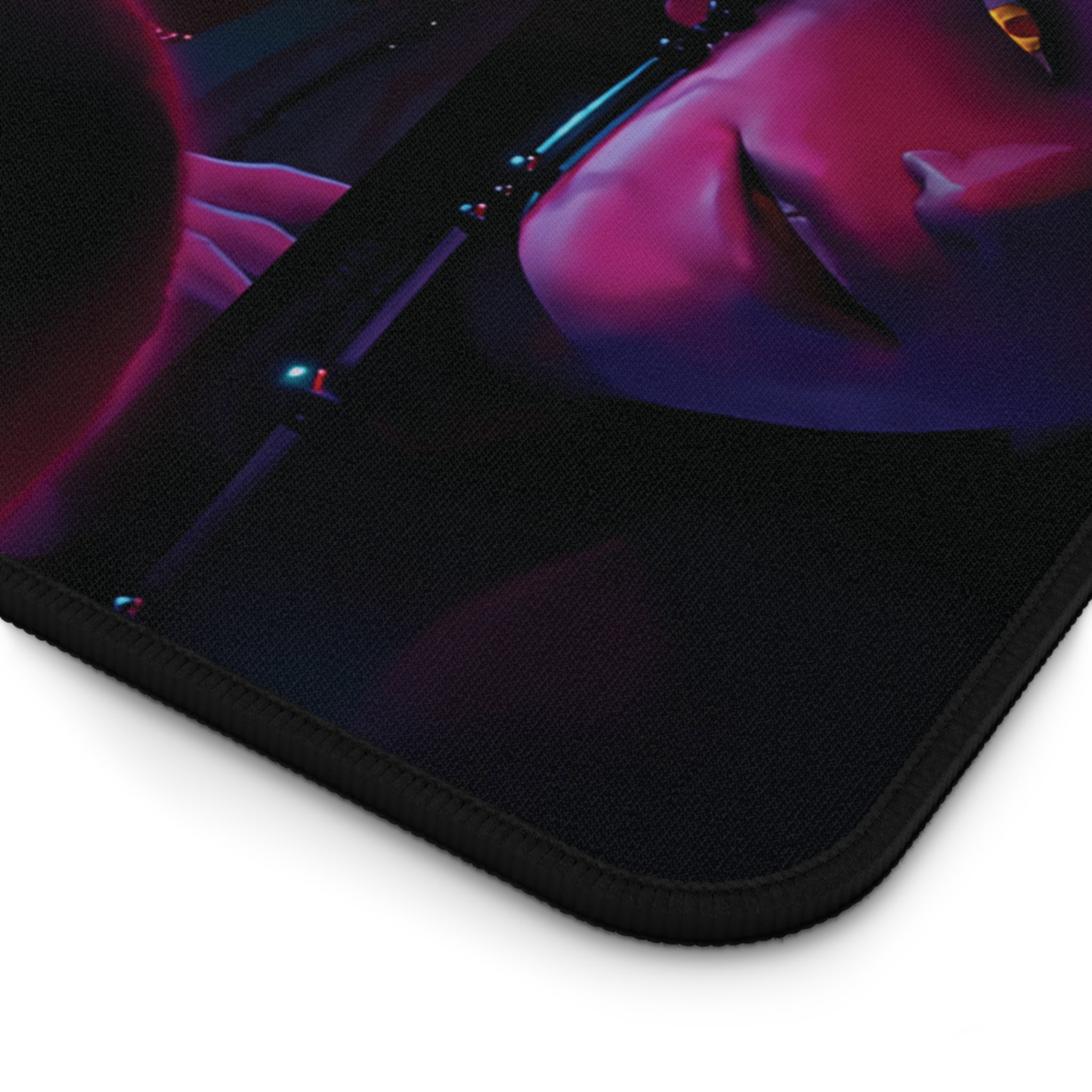Dark Idol Demon Hunter Mouse Pad,  K-Pop Inspired Fantasy Character Desk Mat Aesthetic, Matching Desk Accessories, Soda Pop Idol