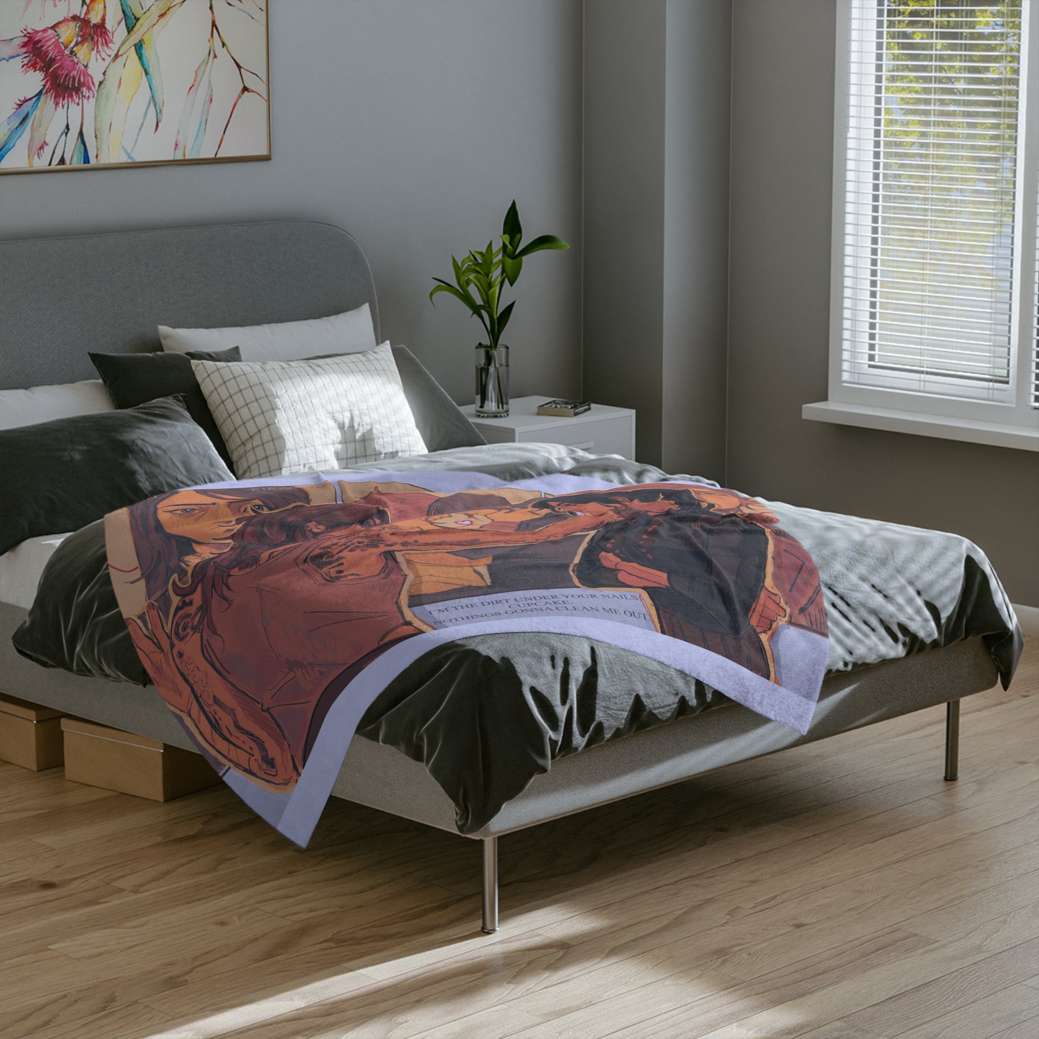 Velveteen Microfiber Blanket Piltover's Finest, Caitvi, Arcane Game Inspired Artwork Vi