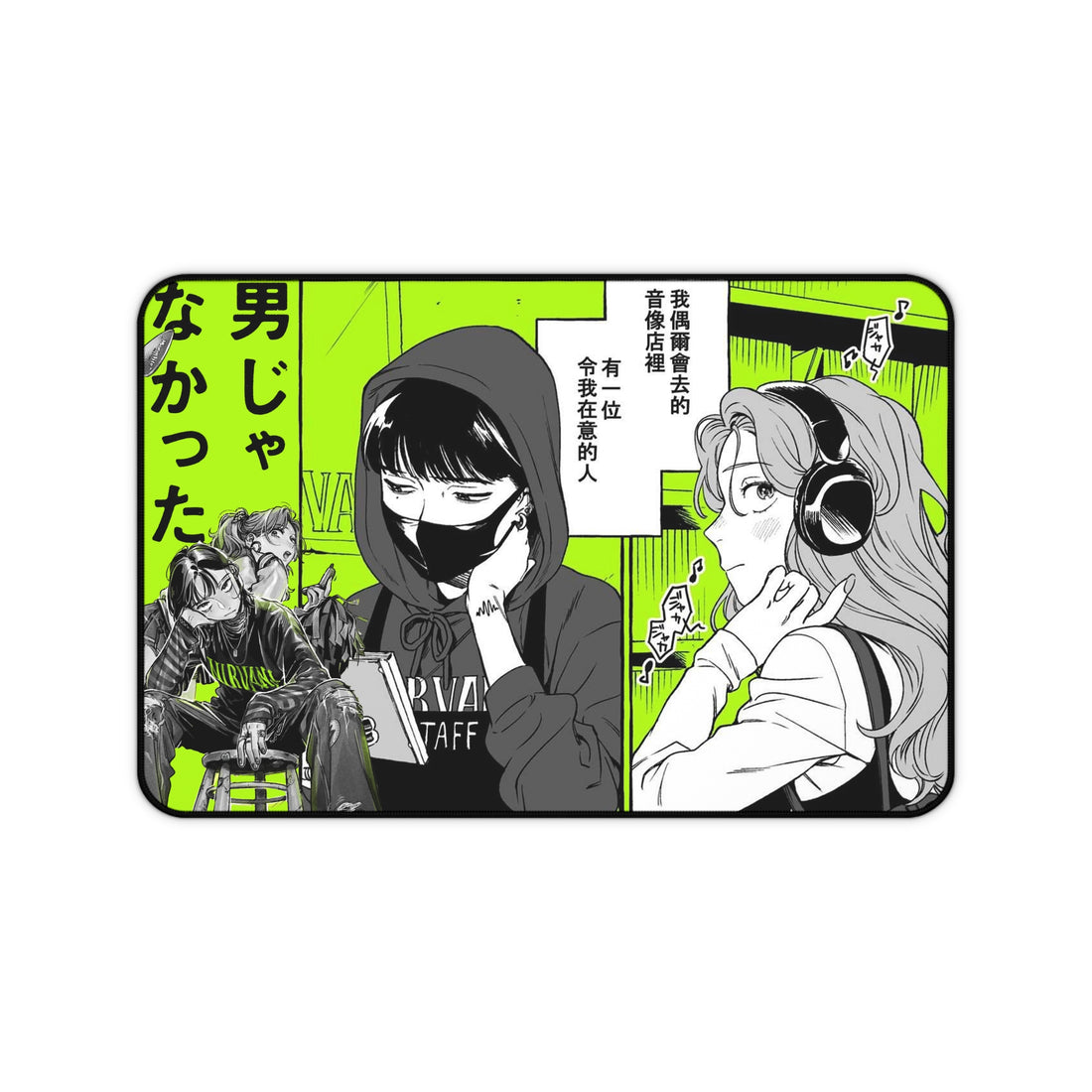 The Guy She Was Interested In Wasn't A Guy,  Mitsuki, Aya, Yuri Desk Mat Aesthetic, Mouse Pad, Matching Desk Accessories