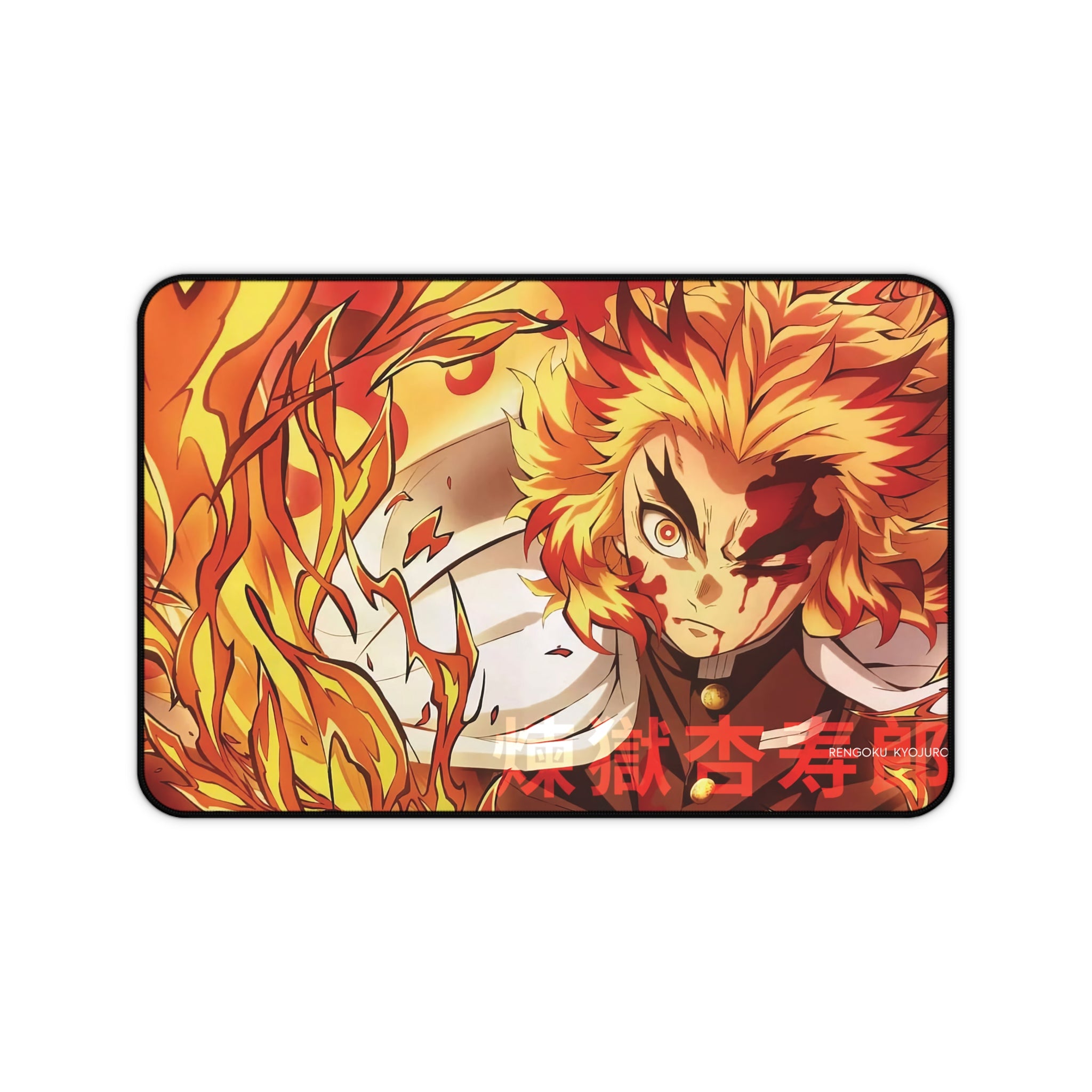 Rengoku Desk Mat Aesthetic, Mouse Pad, Matching Desk Accessories, Demon Slayer, Kyojuro Rengoku, Anime Gaming Pad, Kimetsu no Yaiba