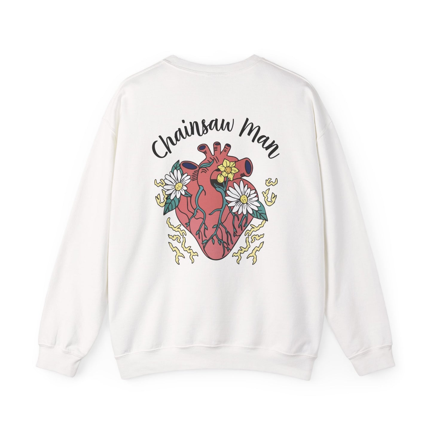 Chainsaw Devil anatomical heart sweatshirt | floral anime, Character Crewneck Sweatshirt, Devil Hunter Aesthetic, Manga