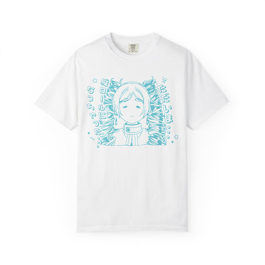 Fantasy Elf Mage turning into spiral curls, Beyond the Adventure, Anime T-shirt, Perfect gift for anime fans Eternal Journey Fantasy