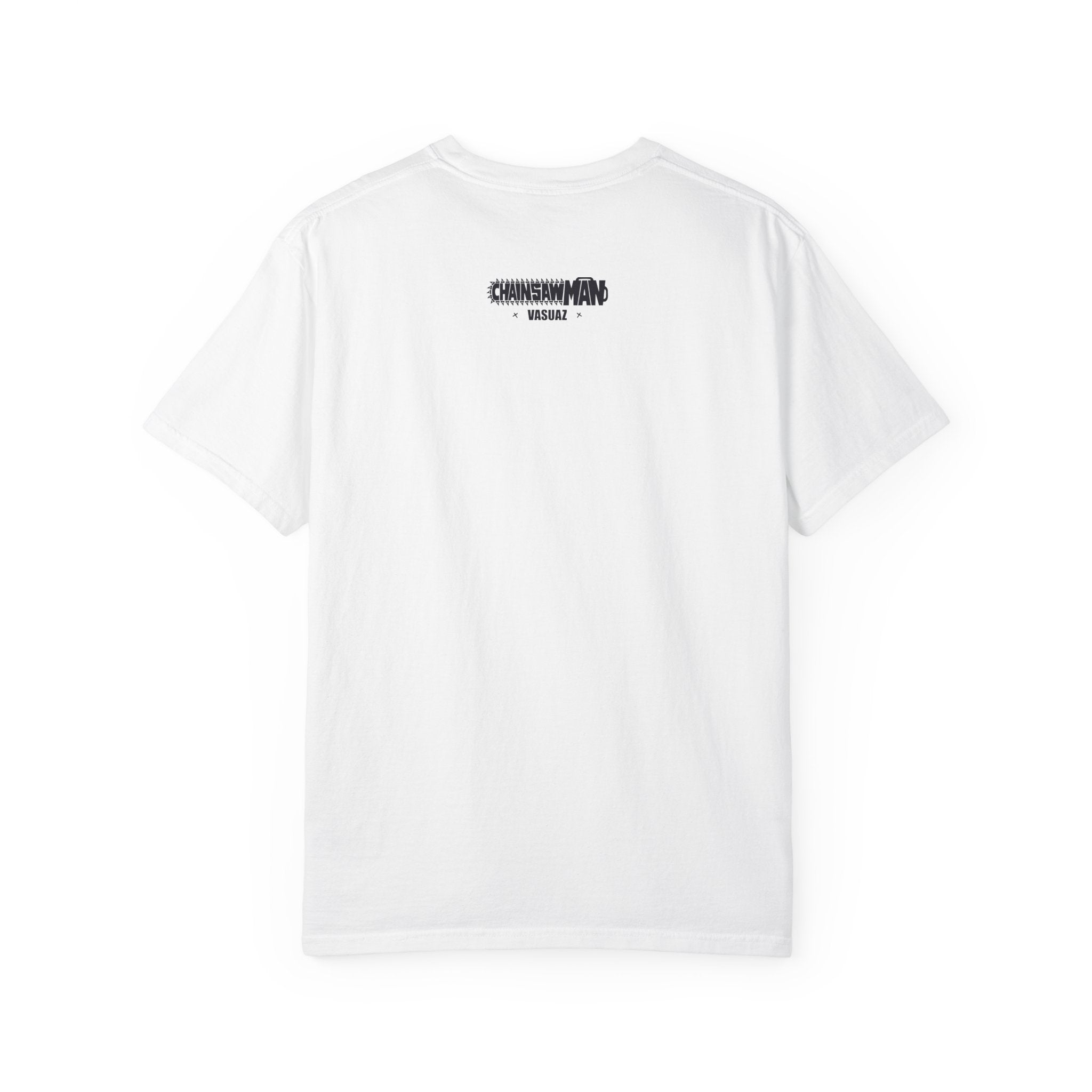 Cute Chainsaw Demon Art Print T-shirt , Anime, Manga, Kawaii Demon Pet