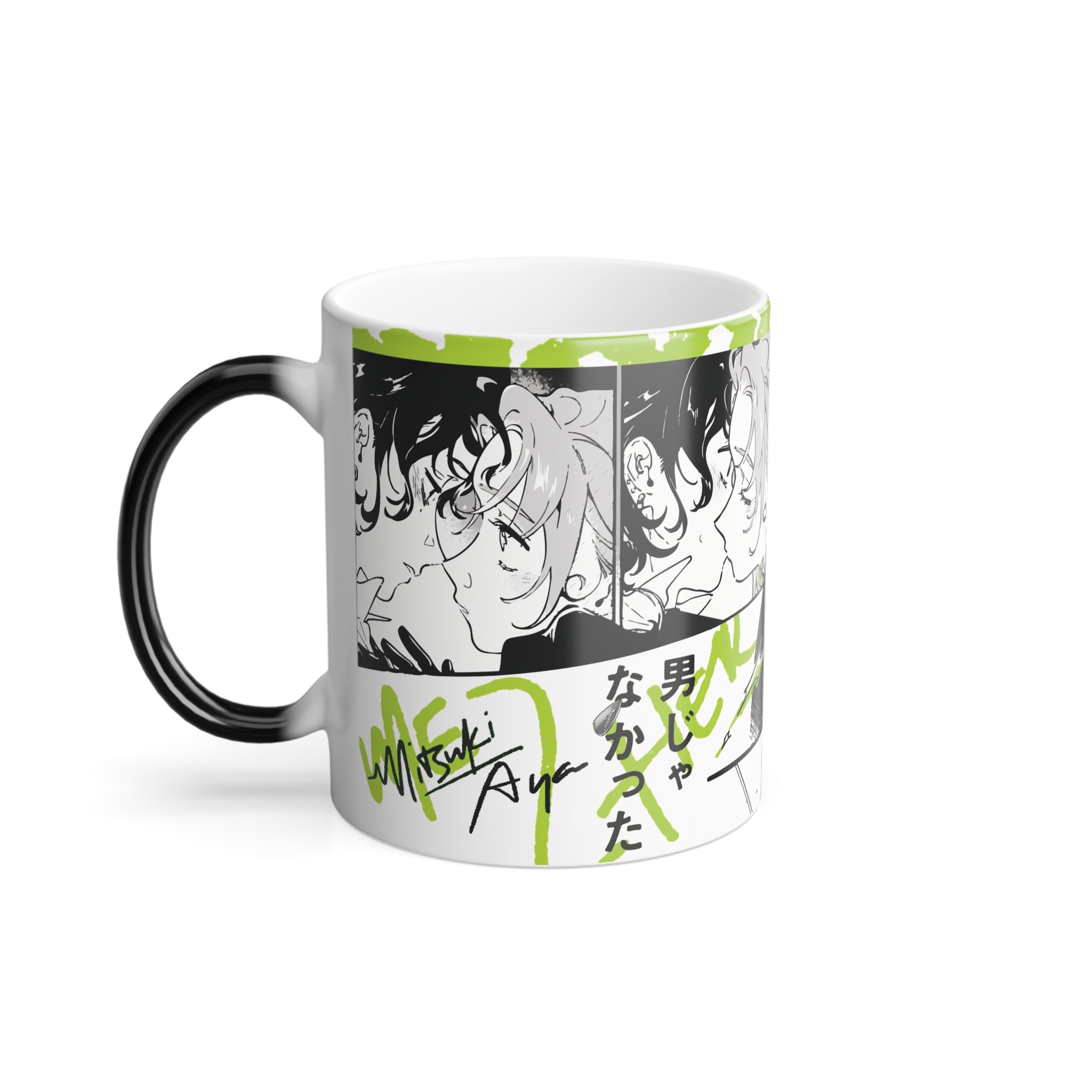 CColor Morphing Mug - Anime Yuri, Mitsuki & Aya Design Gift, Heat Sensitive Cup, Japanese Girls, The Guy She Was Interested In Wasn't A Guy