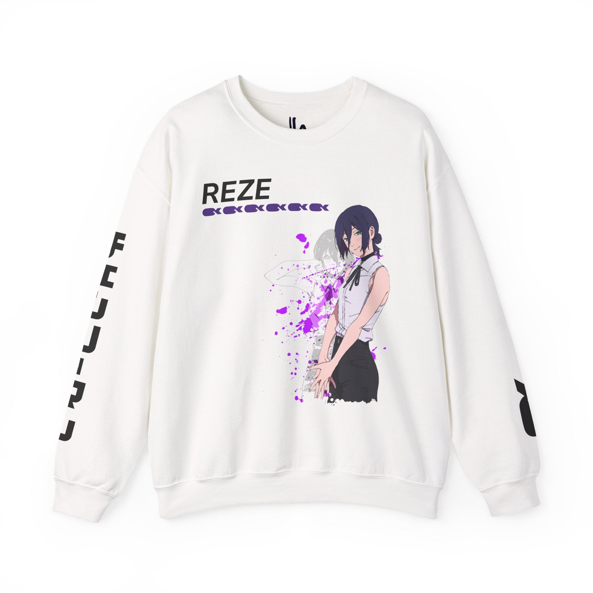 Reze Chainsaw Anime Character Crewneck Sweatshirt | Manga Art, Violet Accents Makima, Fujimoto, Power, Anime, Manga