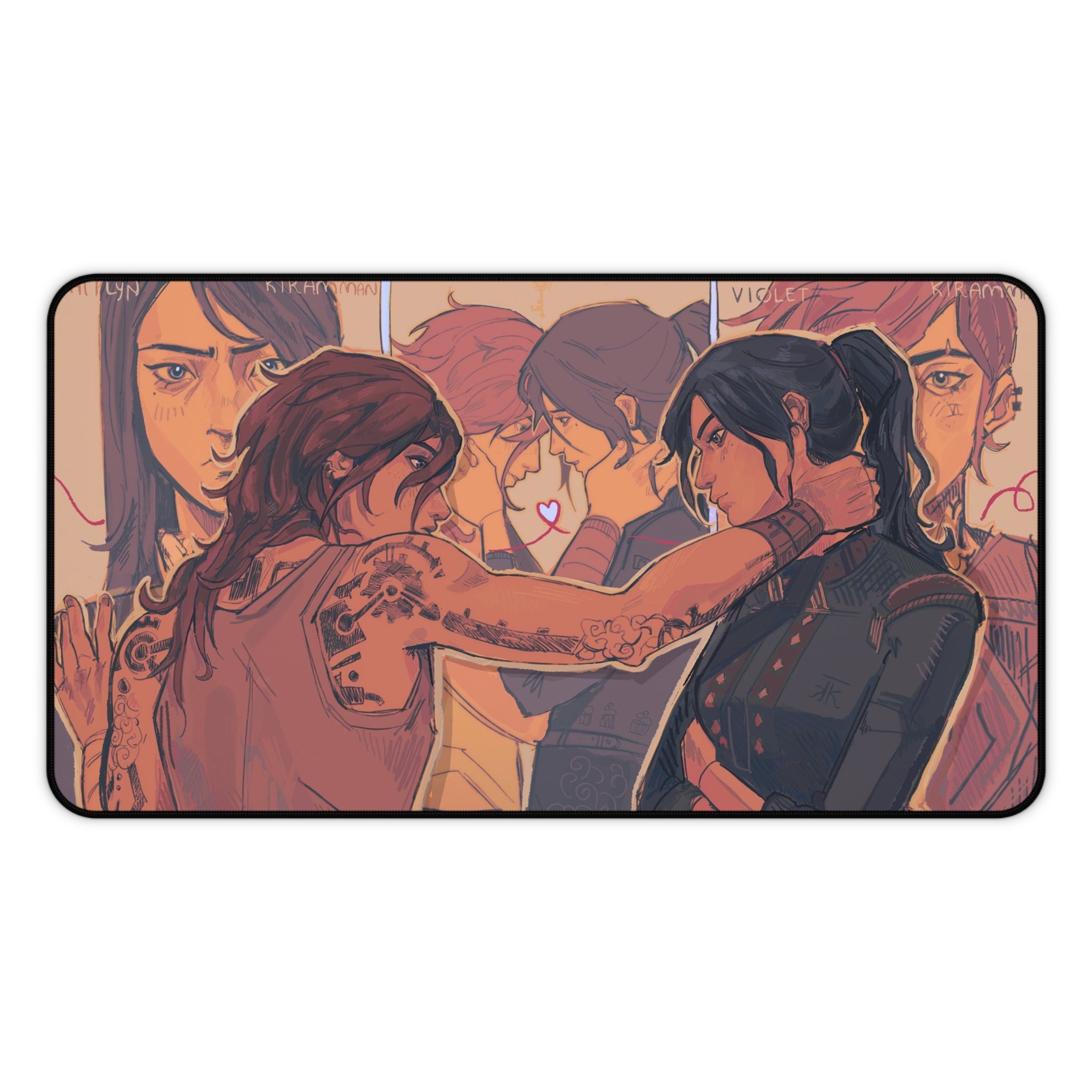 Piltover's Finest, Caitvi, Game Inspired Artwork Desk Mat Aesthetic, Mouse Pad, Matching Desk Accessories - Arcane