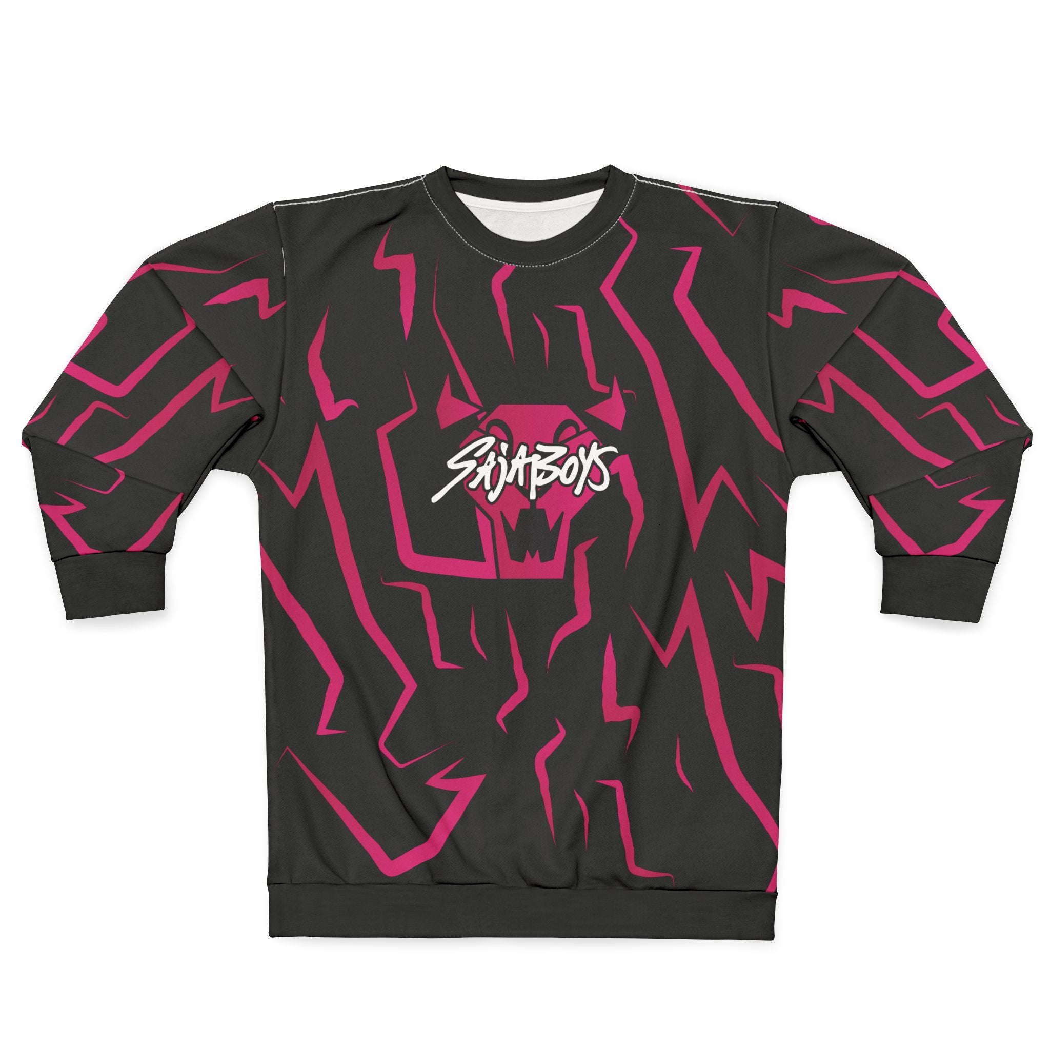 Dark Idol Demon Hunter, K-Pop Inspired Fantasy Character Sweatshirt | Neon Purple Lightning All-Over Print , Soda Pop Idol,  Gift, Fans