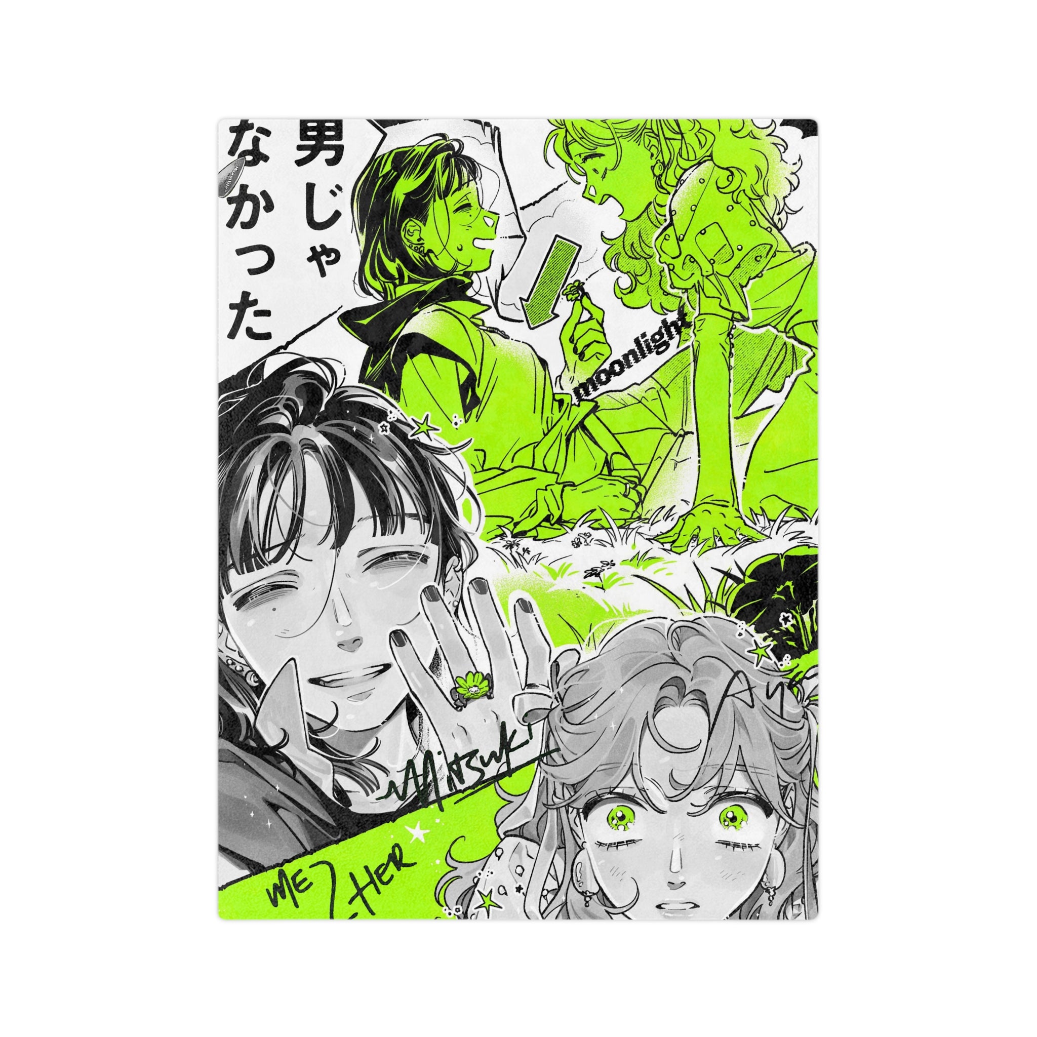 Velveteen Microfiber Blanket The Guy She Was Interested In Wasn't A Guy,  Mitsuki, Aya, Sumiko arai, Anime Yuri