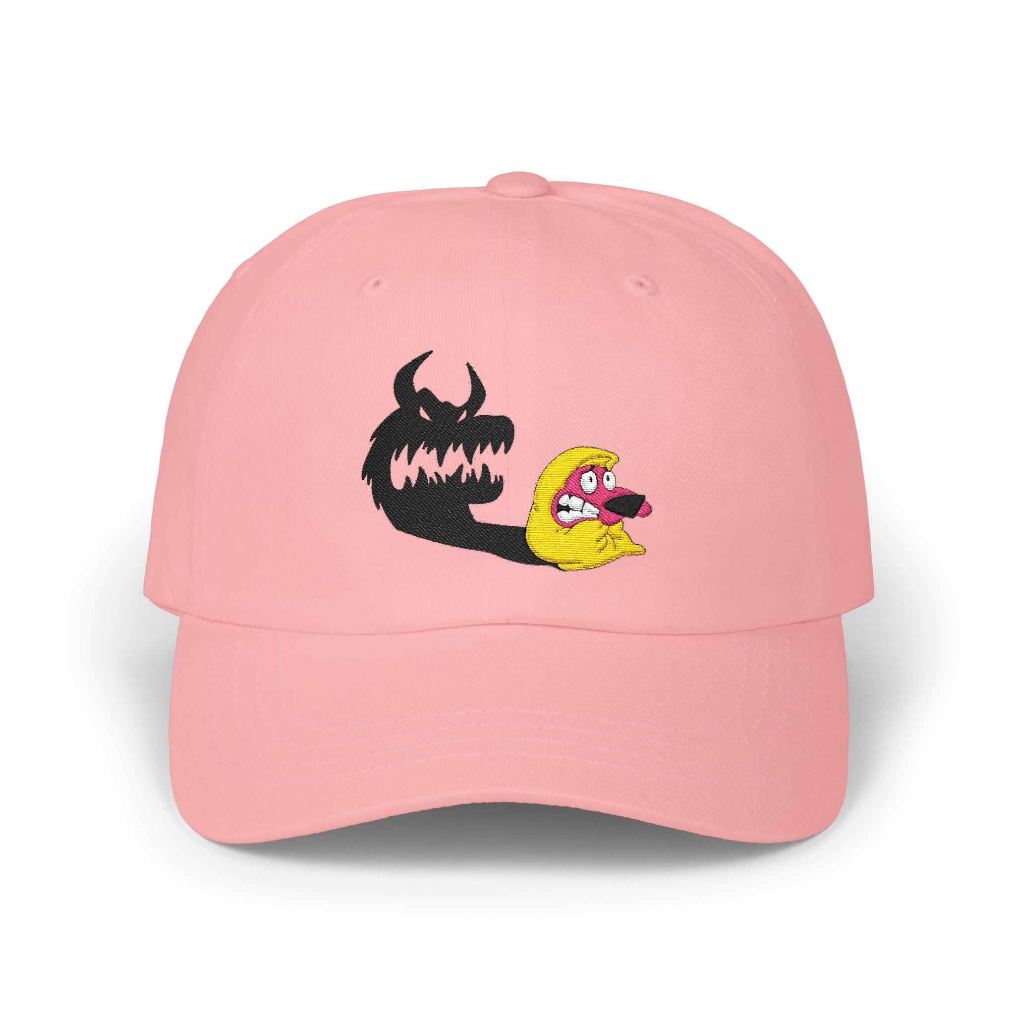 Embroidered Classic Cap -Cowardly Cartoon Dog, Vintage Baseball Hat, Retro Hat, Cartoon Character Cap