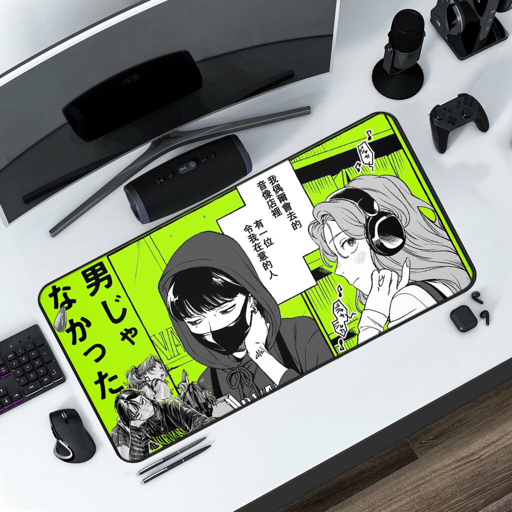 The Guy She Was Interested In Wasn't A Guy,  Mitsuki, Aya, Yuri Desk Mat Aesthetic, Mouse Pad, Matching Desk Accessories