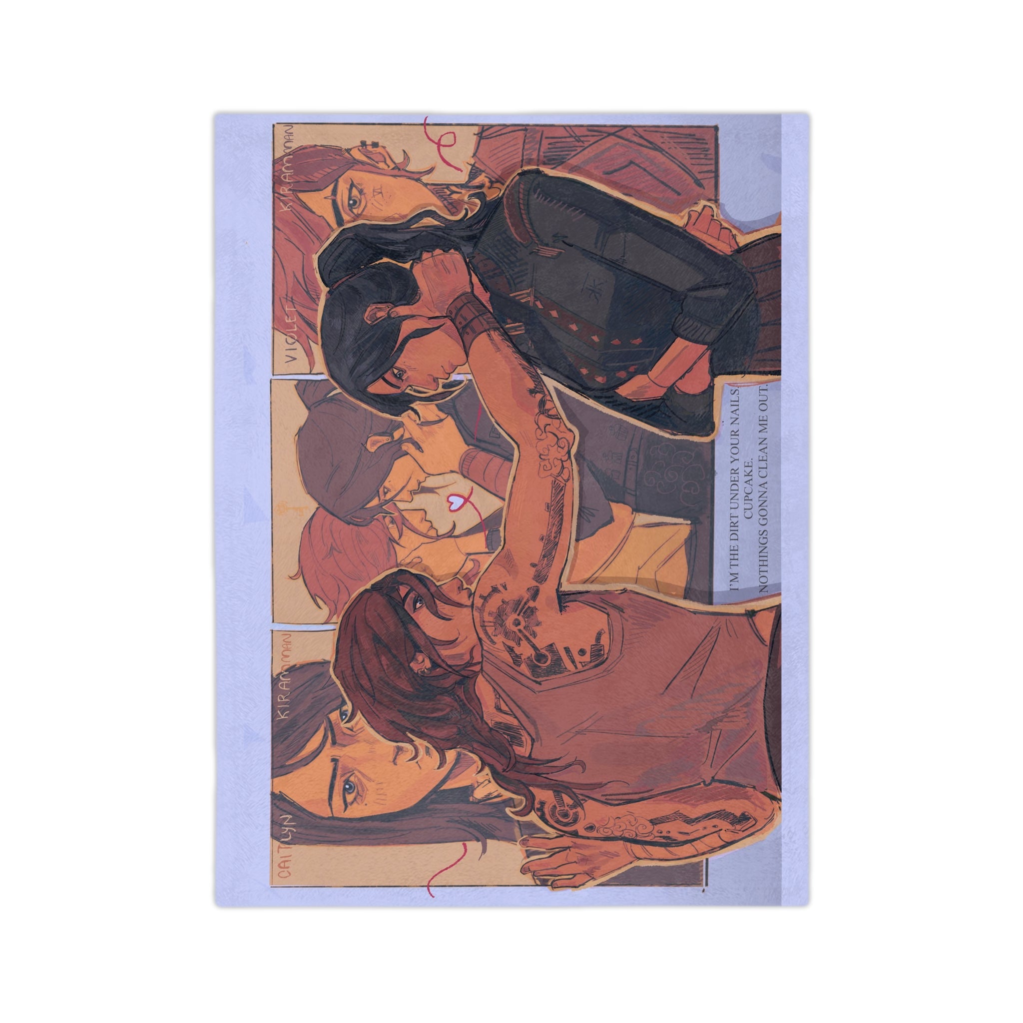 Velveteen Microfiber Blanket Piltover's Finest, Caitvi, Arcane Game Inspired Artwork Vi