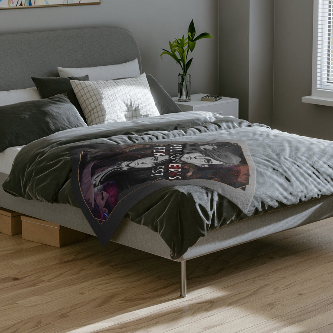 Piltover's Finest, Caitvi, Arcane Game Inspired Artwork  Velveteen Microfiber Blanket Vi