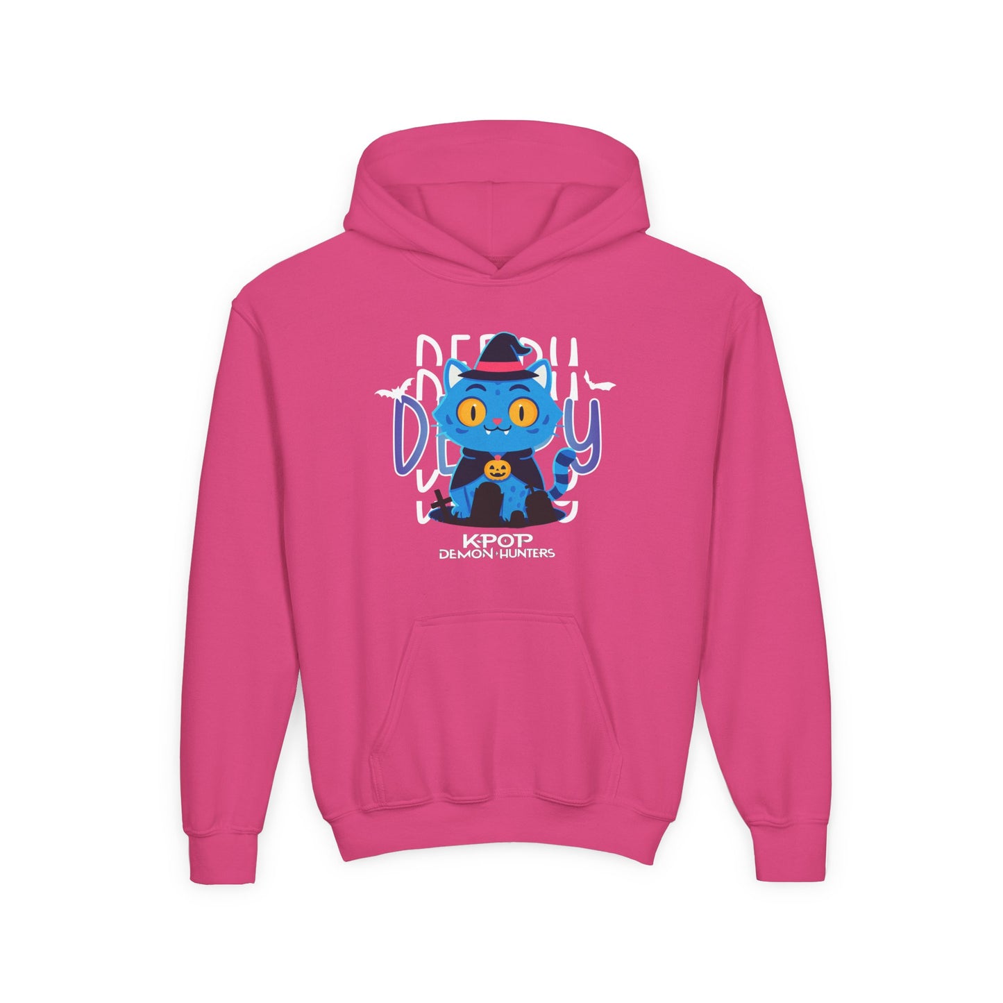 K-Pop Youth Hooded Sweatshirt, TIGER Fun Kids, K-Pop Inspired Apparel, K-Pop Inspired Girl Demon Hunter, Dark Fantasy Idol Illustration