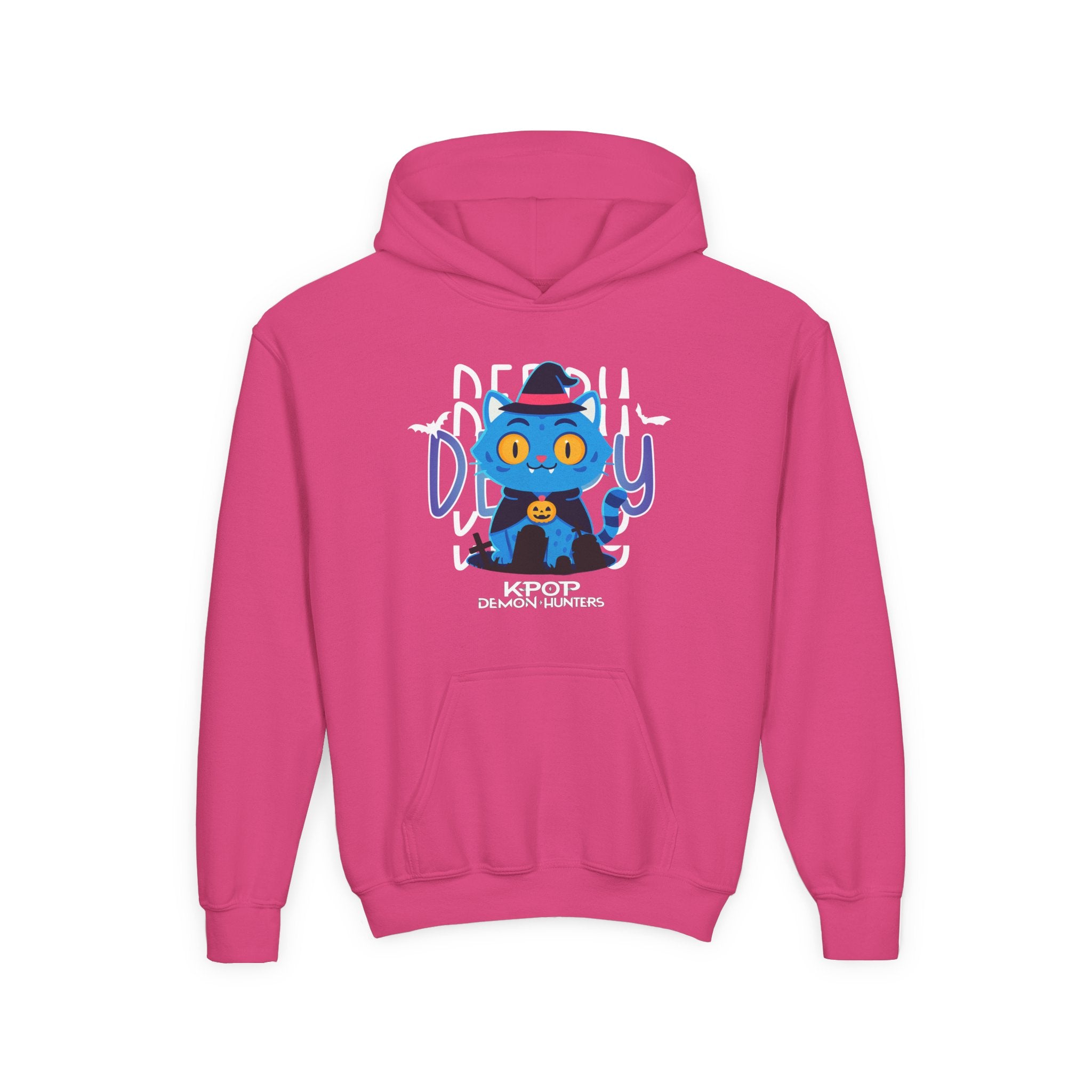 K-Pop Youth Hooded Sweatshirt, TIGER Fun Kids, K-Pop Inspired Apparel, K-Pop Inspired Girl Demon Hunter, Dark Fantasy Idol Illustration