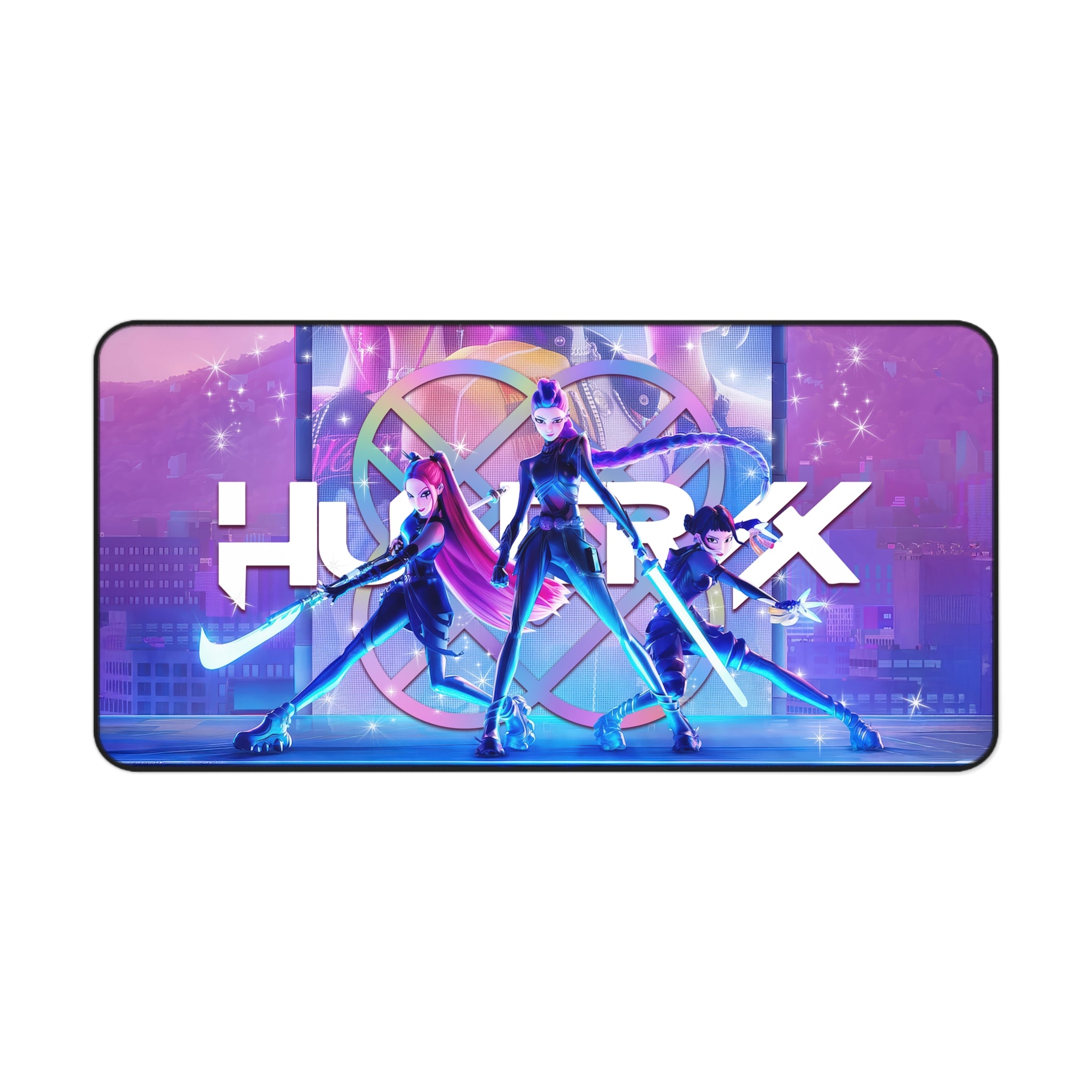 K-Pop Inspired Girl Demon Hunter, Dark Fantasy Idol Illustration Desk Mat Aesthetic, Mouse Pad, Matching Desk Accessories, Gift - Fans