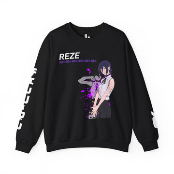 Reze Chainsaw Anime Character Crewneck Sweatshirt | Manga Art, Violet Accents Makima, Fujimoto, Power, Anime, Manga