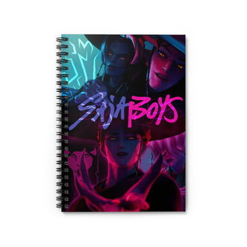 Dark Idol Demon Hunter Spiral Notebook - Ruled Line, K-Pop Inspired Fantasy Character, Creative Writing, School Supplies, Soda Pop Idol