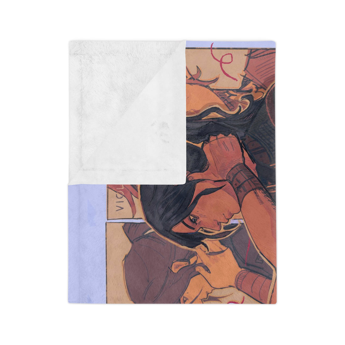 Velveteen Microfiber Blanket Piltover's Finest, Caitvi, Arcane Game Inspired Artwork Vi