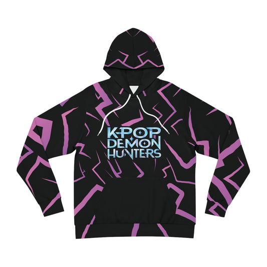K-Pop Inspired Unisex Demon Hunter Hoodie Unisex , Dark Fantasy Idol Illustration, Gift, Fans, Fashion Hoodie (AOP)