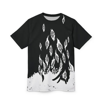 Dark  Demon FOX Devil Eyes Unisex Cut & Sew Tee (AOP): Chainsaw Devil Anime - Devil Hunter Aesthetic