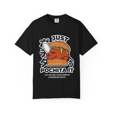 Cute Chainsaw Demon Art Print T-shirt , Anime, Manga, Kawaii Demon Pet