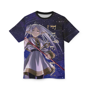 Fantasy Elf Mage, Beyond the Adventure,  Anime, Unisex Cut & Sew Tee (AOP) Eternal Journey Fantasy
