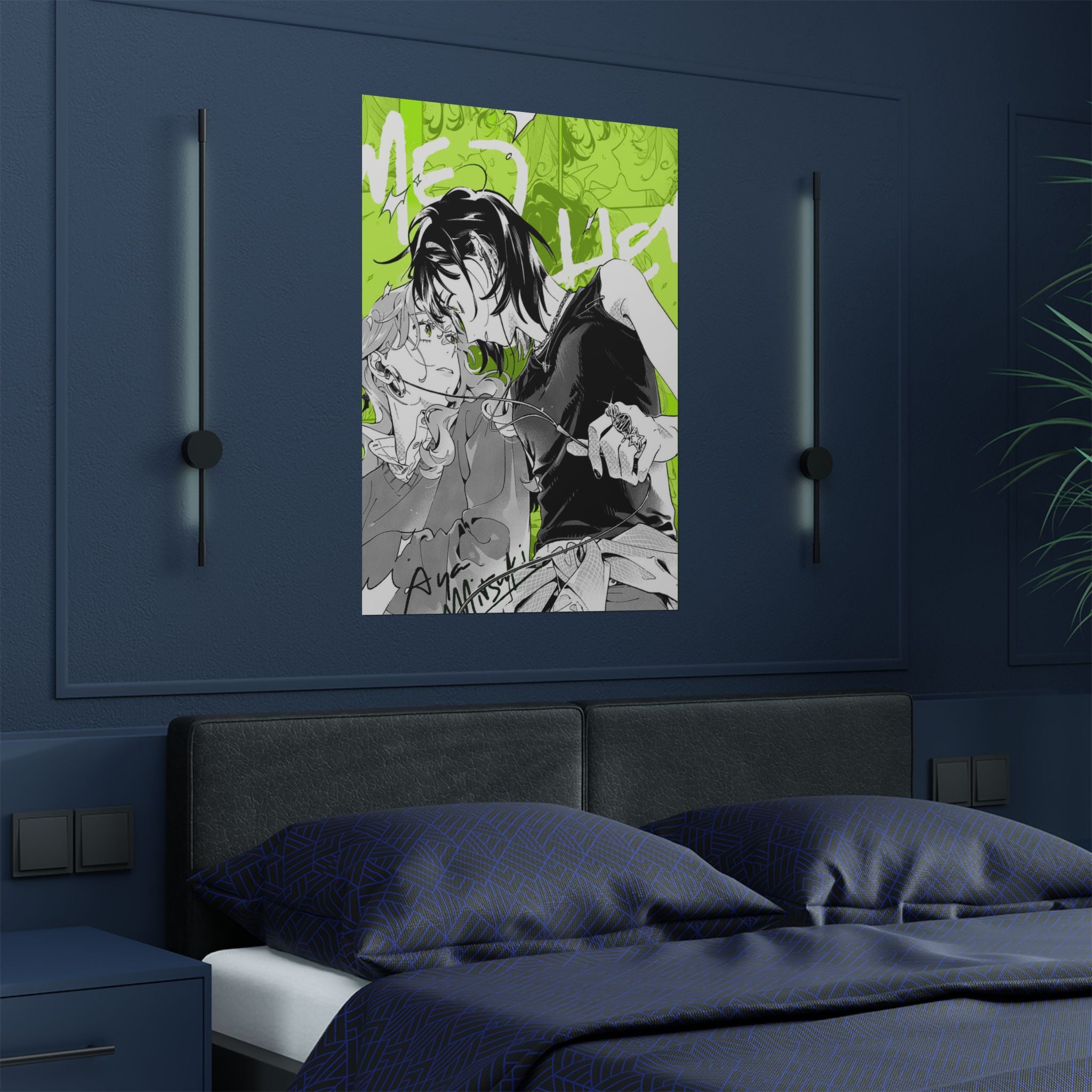 Satin Poster The Guy She Was Interested In Wasn't A Guy, Anime Yuri, Mitsuki, Aya Sumiko Arai 300gsm Wall Art Print, Decorative Room Poster