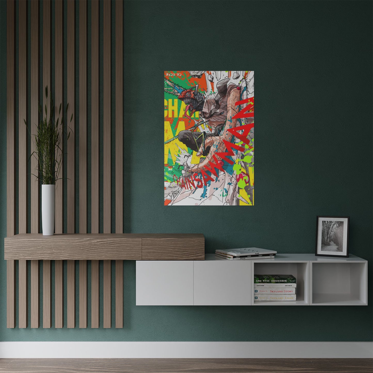 Chainsaw: Satin Poster, Anime, Manga, Power, 300gsm Wall Art Print, Decorative Room Poster