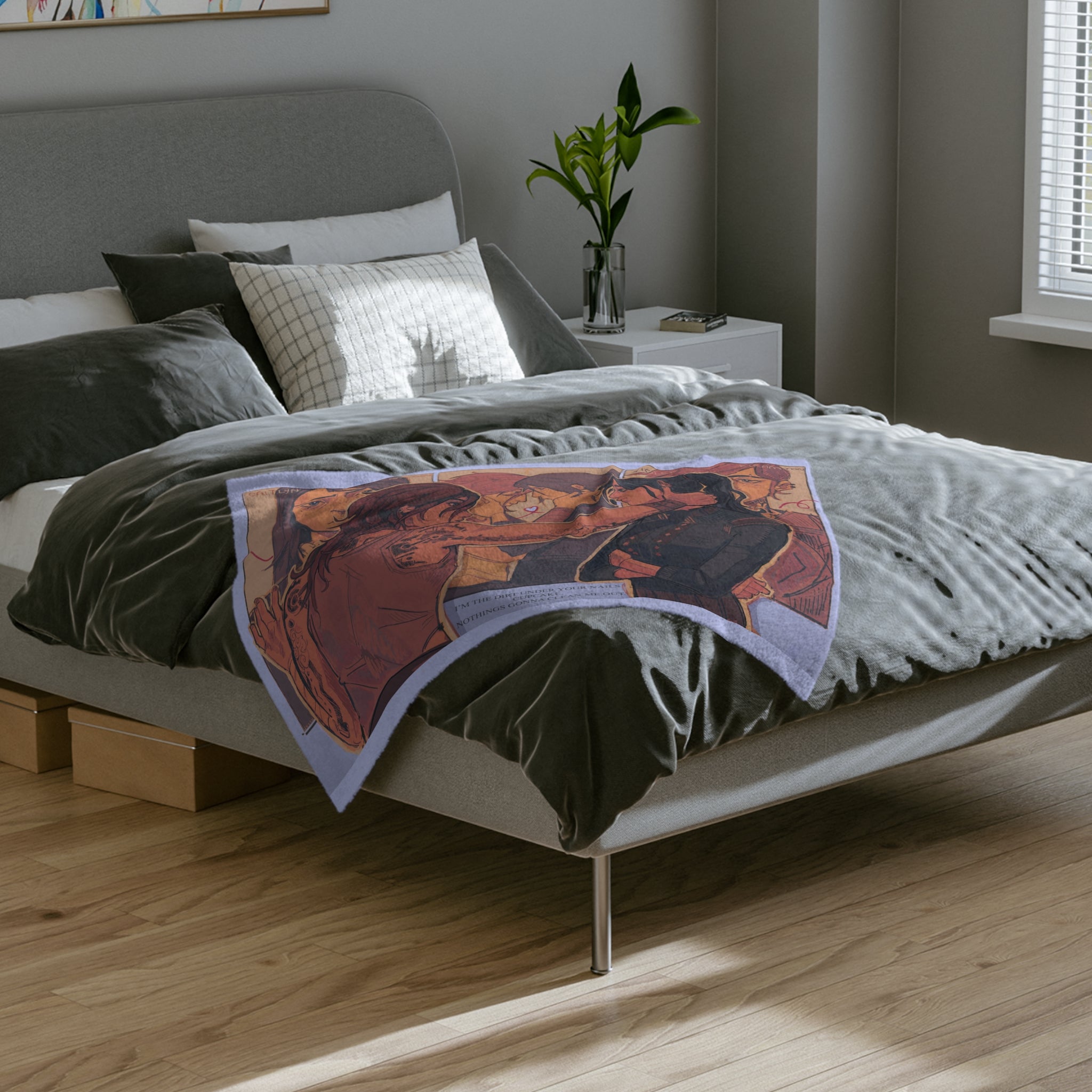 Velveteen Microfiber Blanket Piltover's Finest, Caitvi, Arcane Game Inspired Artwork Vi