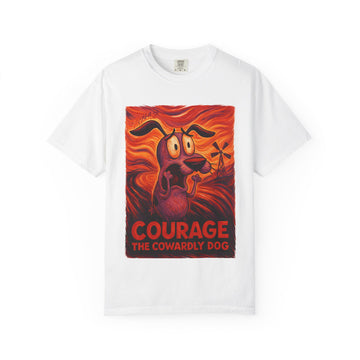 The Scream by Cowardly Cartoon Dog T-Shirt, Retro Cartoon Tee, Unisex Graphic Tee, Funny Trendy Shirt cartoon character