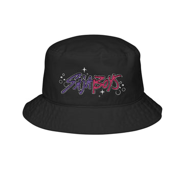 Dark Idol Demon Hunter Embroidered Bucket Hat, Sun Protection Hat, Streetwear Style, K-Pop Inspired Fantasy Character - Soda Pop Idol