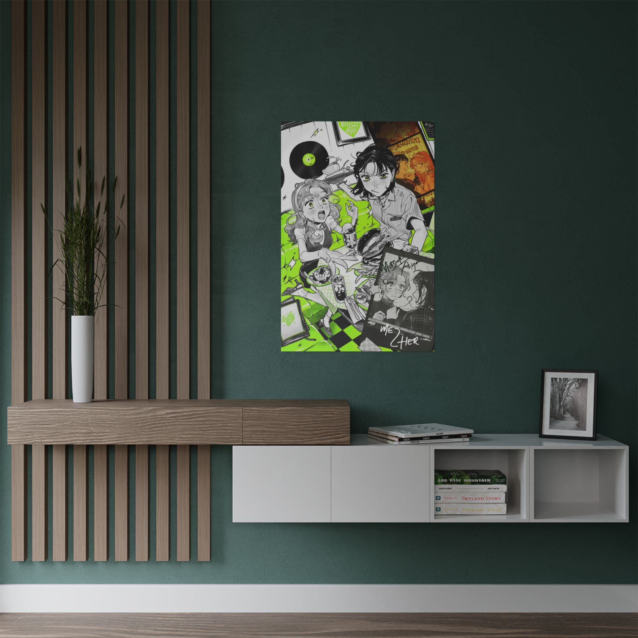 The Guy She Was Interested In Wasn't A Guy, Satin Poster, Anime Yuri, Mitsuki, Aya Sumiko Arai 300gsm Wall Art Print, Decorative Room Poster