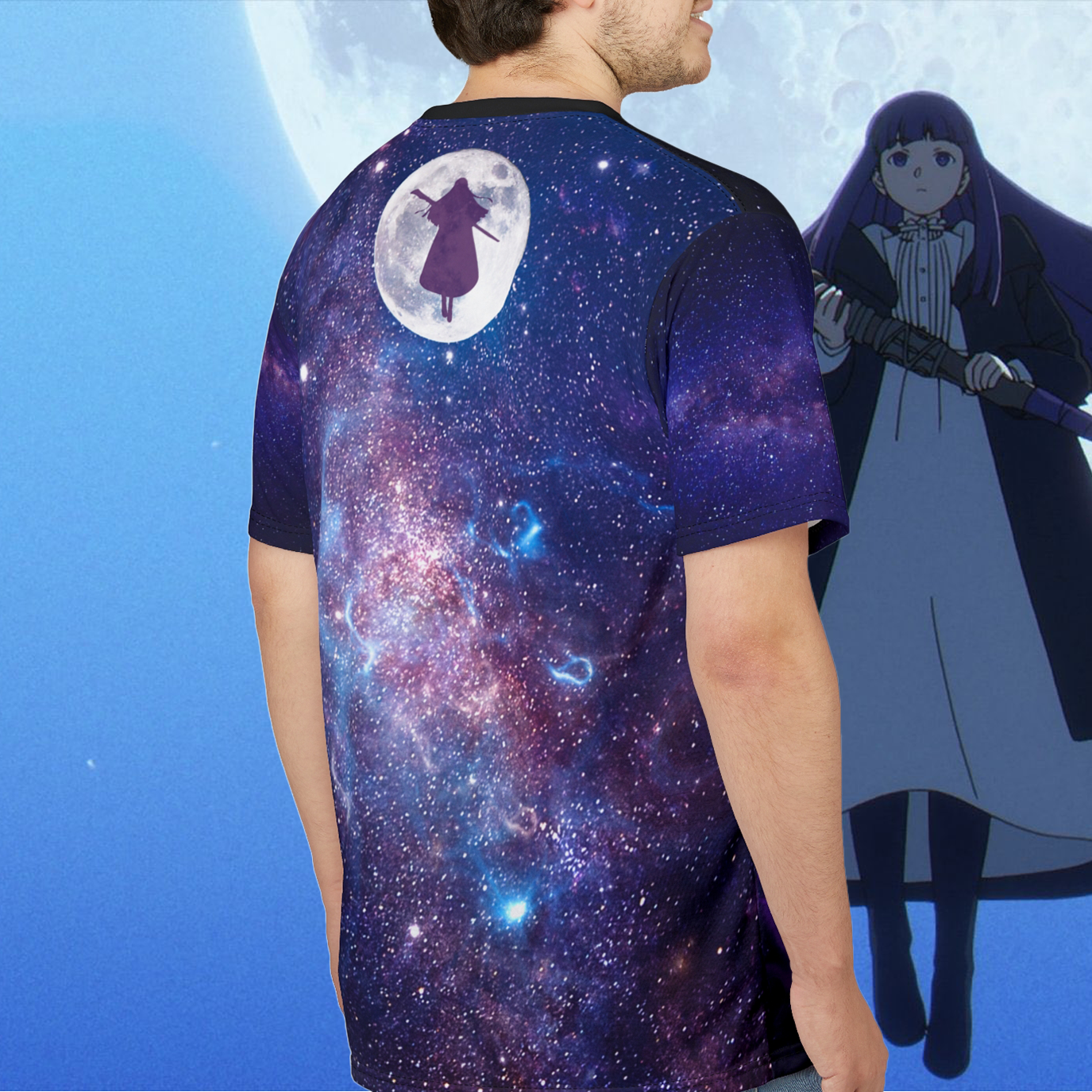 Fantasy Wizard - Fantasy Elf Mage, Beyond the Adventure Anime, Unisex Cut & Sew Tee (AOP) After the Journey