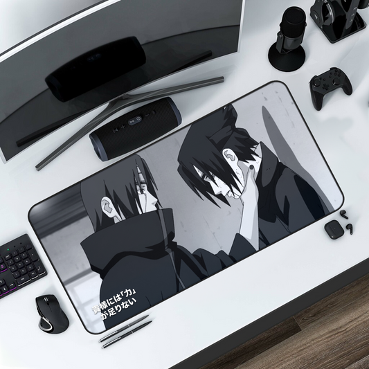 Anime rival character Brothers Desk Mat Aesthetic, Mouse Pad, Matching Desk Accessories, Anime Gaming Pad, Clan, ninja art